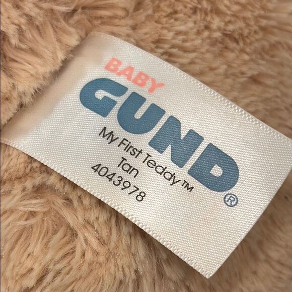 Baby Gund My First Teddy Tan Plush ~ Sewn Eyes & Nose Tan Teddy Bear Plush Toy - Picture 8 of 10